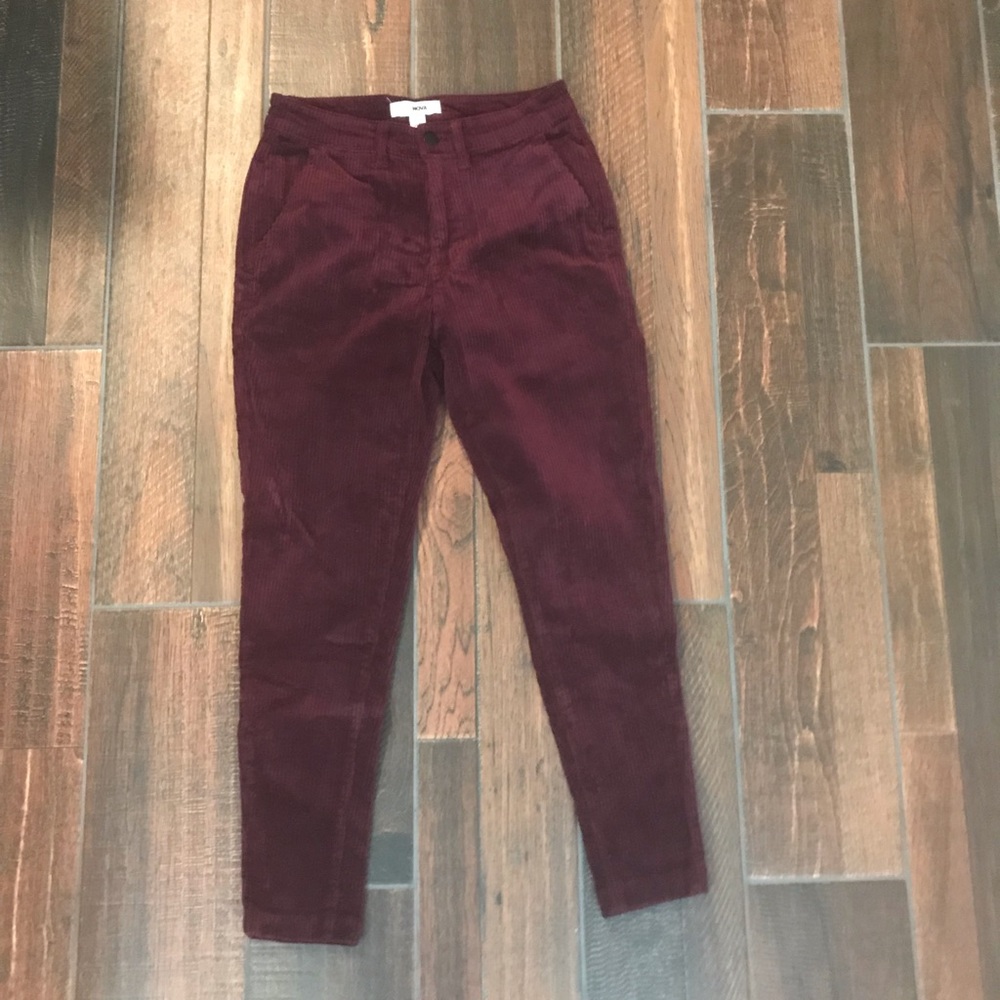 Burgandy Coruroy Calvin Crop Pant  Sz 30